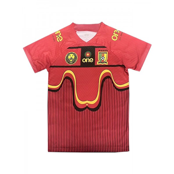 Cameroon olympic jersey red soccer uniform men's football kit sports top shirt 2023-2024